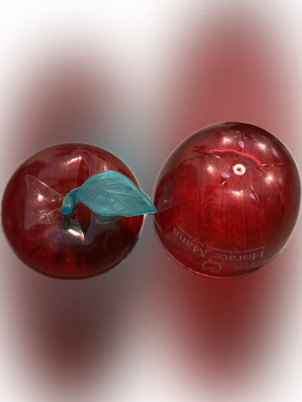 Red Apple Leaf Storage Container Storage Candy Dish  Teacher School Decor 2 Sets